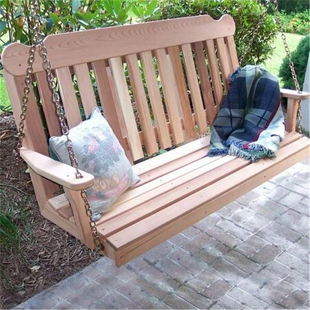 CREEKVINE DESIGNS 4 ft. Cedar Classic Porch Swing WF4CSBSCVD